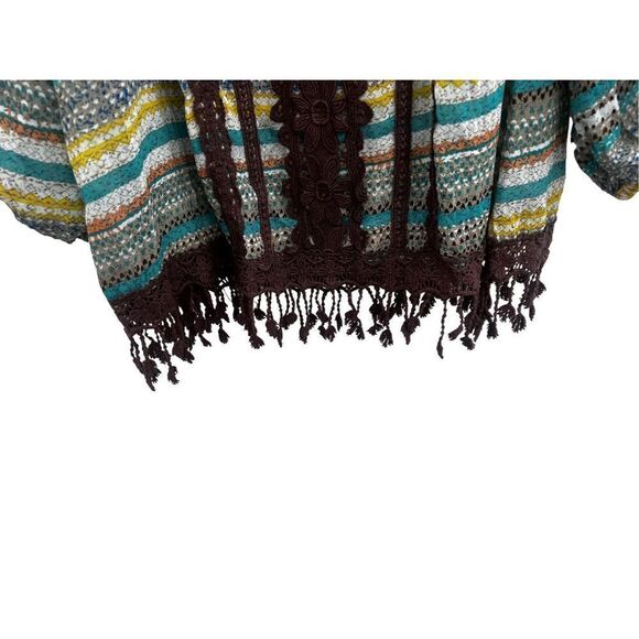 Ryu long sleeved balloon sleeved boho floral cotton floral  embroidered blouse - Picture 6 of 14